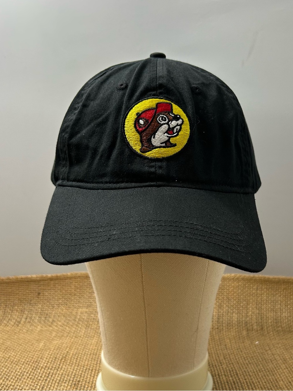 Buc-ees Baseball Beaver Hat Cap Adjustable Embroidered Logo Buccees Canvas Clasp